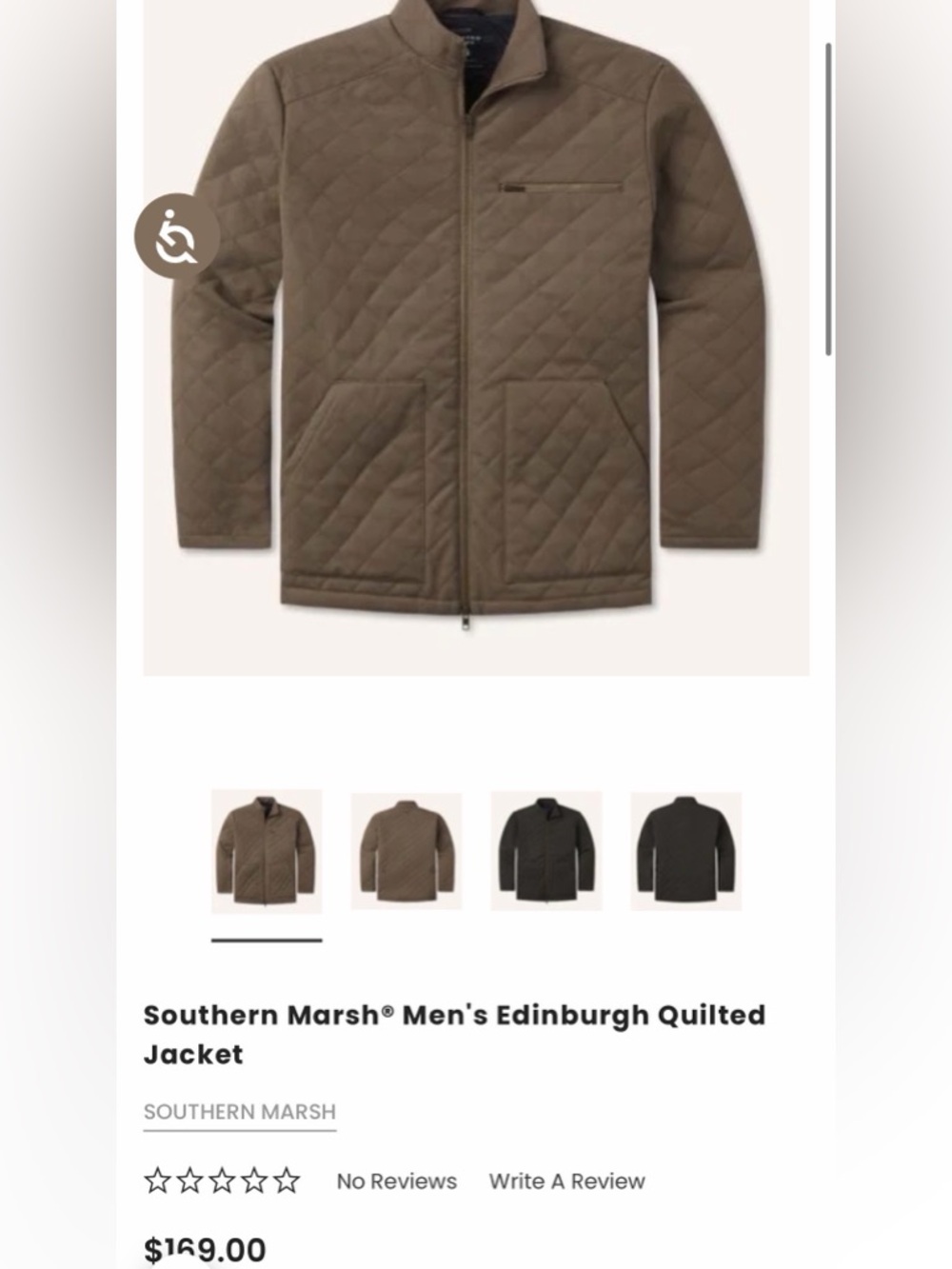 Southern Marsh Quilted Lightweight Jacket in Brown